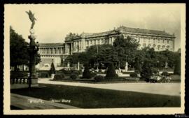 Tarjeta postal de vista exterior del Palacio Imperial de Hofburg en Viena