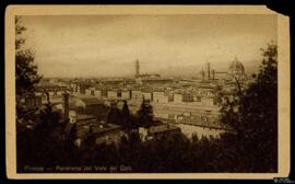 Tarjeta postal de vista panorámica del Viale dei Colli de Florencia