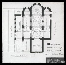 Planta de la Iglesia de San Pedro de las Dueñas (León). (Dibujo de Vicente Lampérez y Romea. San ...