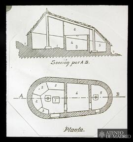 Planta y sección de un ¿edificio?