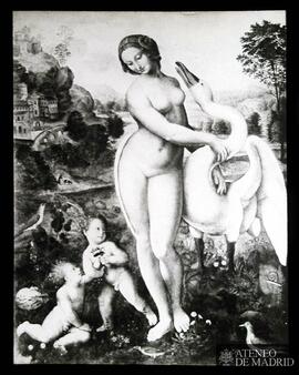 
Roma. Galería Borghese. Leonardo Da Vinci. Leda con  Cástor y Pólux. Copia tomada de Leonardo
