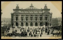 Tarjeta postal de vista exterior de la  Ópera Garnier, Academia Nacional de Música de París, edit...