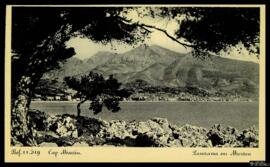 Tarjeta postal de vista panorámica de Menton desde el promontorio costero Cap Martin editada por ...