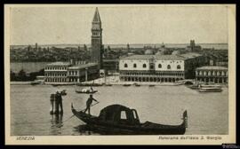 Tarjeta postal de vista panorámica de Venecia desde la Isla de San Giorgio Maggiore editada por C...