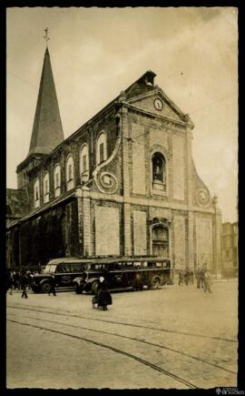 Tarjeta postal de vista exterior de la Iglesia de San Nicolás en Boulogne-sur-Mer editada por O. ...