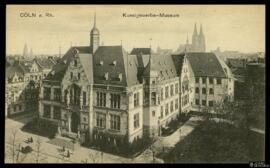Tarjeta postal de vista exterior del Museo de Artes Aplicadas o Kunstgewerbe Museum de Colonia ed...