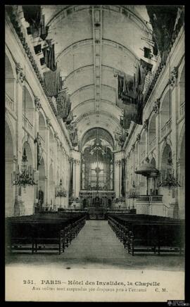 Tarjeta postal de vista interior de la Catedral de San Luis de los Inválidos o Cathédrale Saint-L...