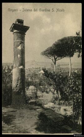 Tarjeta postal del Giardino della Kolymbethra desde la Chiesa di San Nicola en Agrigento editada ...