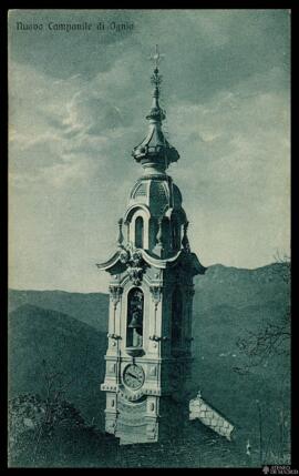 Tarjeta postal de vista exterior del Campanile de la Chiesa di San Rocco o Iglesia de San Roque e...