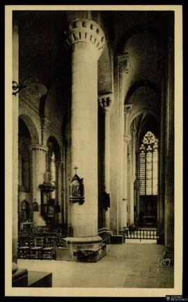 Tarjeta postal de vista interior de la Catedral Basilique Saint-Nazaire-et-Saint-Celse de Carcaso...