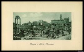 Tarjeta postal del Foro Romano de Roma editada por Brunner & C., Como e Zürich