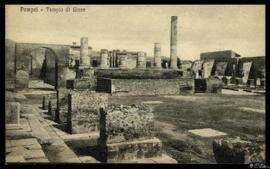 Tarjeta postal del Templo de Júpiter de Pompeya editada por Domenico Trampetti en Nápoles