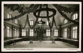 Tarjeta postal del salón de duelos de la Gasthaus zur Hirschgasse en Heidelberg editada por el J....
