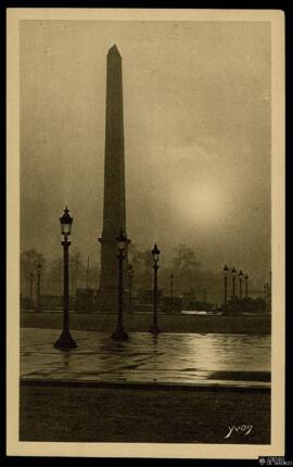 Tarjeta postal del Obelisco de la Place de la Concorde de París editada por las Éditions d'art Yv...