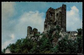 Tarjeta postal circulada a color del Castillo Drachenfels en Königswinter editada por el Hans And...