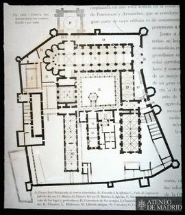 Planta del Monasterio de Poblet (Tarragona).