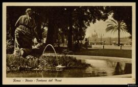 Tarjeta postal de la Fuente de Moisés o Fontana del Mosè editada por A. Scrocchi en Milán