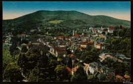 Tarjeta postal pintada a color de vista panorámica de Baden-Baden von der Friedrichshöhe editada ...