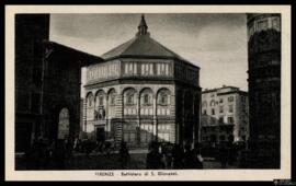 Tarjeta postal de vista exterior del Baptisterio de San Juan o Battistero di San Giovanni de Flor...