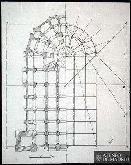 Planta de la catedral de Toledo. (Dibujo de Vicente Lampérez y Romea)