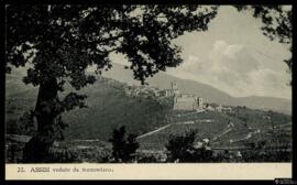 Tarjeta postal de vista panorámica de Asís desde Tramontana editada por Rossi Ulisse en la misma ...