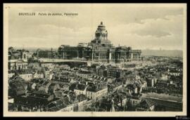 Tarjeta postal de vista panorámica del Palacio de Justicia de Bruselas editada por Henri Poncelet...