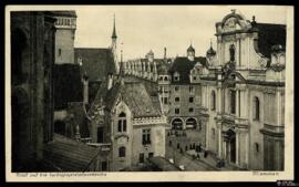 Tarjeta postal de vista exterior de Múnich desde la Iglesia del Espíritu Santo, fotografía y edic...