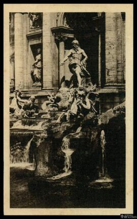 Tarjeta postal de la Fontana de Trevi de Roma editada por Danesi en la misma ciudad