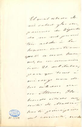 1863-10-13. Carta de José de Posada Herrera