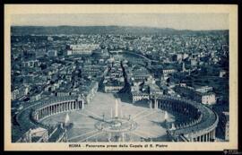 Tarjeta postal de vista panorámica de Roma desde la Cúpula de Miguel Ángel de la Basílica de San ...