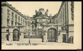 Tarjeta postal de vista exterior del Palacio del Conde de Flandes en Bruselas [editada por L. Lag...
