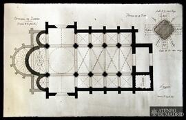 Planta y detalle de un pilar de la Catedral de Zamora. (Dibujo de Vicente Lampérez y Romea. Zamor...