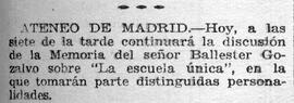 1931-12-19. Continúa la Memoria de la Sección de Pedagogía sobre la escuela única. Ahora (Madrid)