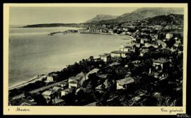 Tarjeta postal de vista general de Menton editada por la Compagnie des Arts Photomécaniques en Sc...