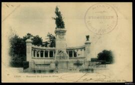 Tarjeta postal circulada del Monumento a los Legionarios del Rhône en Lyon editada por los Neurde...