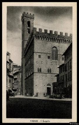 Tarjeta postal de vista exterior del Palazzo del Bargello de Florencia editada por Ditta Innocent...