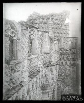 Detalle del exterior del castillo de Manzanares el Real (Madrid)