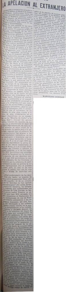 1930-12-02. "La apelación al extranjero", por Marcelino Domingo. El Liberal (Madrid)