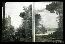 Madrid. Museo del Prado. 477. Claude Lorrain: "Paisaje con el embarco en Ostia de Santa Paul...