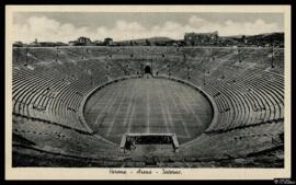 Tarjeta postal de vista interior de la Arena de Verona editada por Gianni Ferrari en la misma ciu...