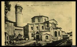 Tarjeta postal de vista exterior de la Iglesia de San Vital de Rávena editada por A. Moutet en la...