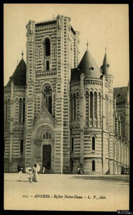 Tarjeta postal de vista exterior de la Église Notre-Dame-des-Victoires en Angers fotografiada por...