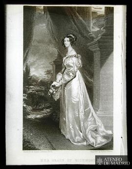 Grabado que ilustra un libro: "Her grace of Richmond" (pintura de Thomas Lawrence y gra...