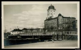 Tarjeta postal de vista exterior del Castillo de Víborg o Viipurin linna editada por ADAM en la m...