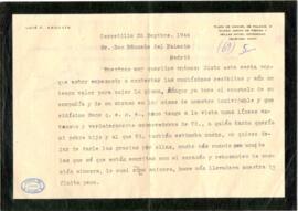 Carta de Luis Fernández Ardavín a Eduardo del Palacio