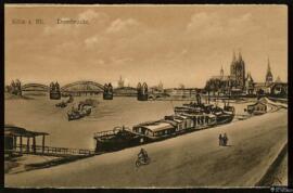 Postal de vista panorámica del Dombrücke en Colonia