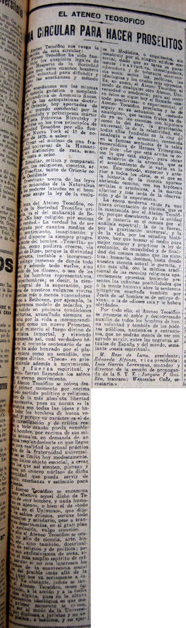 1930-12-24. El Ateneo Teosófico. El Liberal (Madrid)