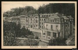 Tarjeta postal de vista exterior del Landesbad en Baden-Baden