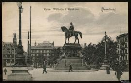 Tarjeta postal del Monumento al Kaíser Guillermo I o Kaiser Wilhelm I Denkmal en Hamburgo editada...