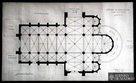 Planta de la Catedral de El Burgo de Osma (Soria). (Dibujo de Vicente Lampérez y Romea. 25 de jul...